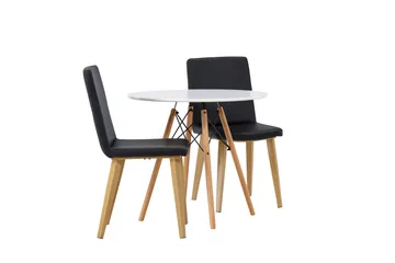 Danburi Matgrupp 60 cm Rund med 2 Today stolar - Svart - Products - Möbler - Bord & matgrupp - Matgrupp