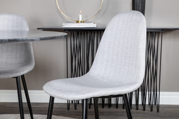 Estelle Matgrupp 106 cm Rund med 4 Polar stolar - Svart/Guld - Products - Möbler - Bord & matgrupp - Matgrupp