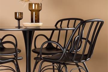 Glade Matgrupp 100 cm Rund med 4 Dyrön stolar - Svart - Products - Möbler - Bord & matgrupp - Matgrupp