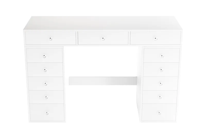 Glow Stort sminkbord utan spegel - Förvaring med lådor 120 cm - Vit - Products - Möbler - Bord & matgrupp - Sminkbord & toalettbord