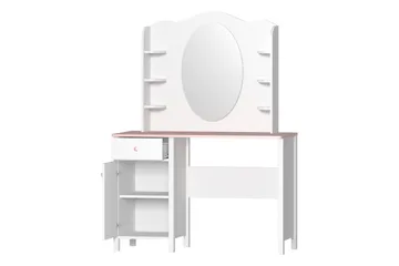 Hilts Sminkbord 110x52 cm - Vit/Rosa - Products - Möbler - Bord & matgrupp - Sminkbord & toalettbord