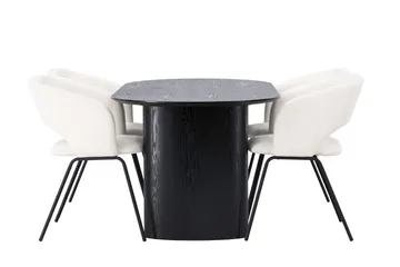 Isolde Matgrupp 180 cm Oval med 4 Day stolar - Svart - Products - Möbler - Bord & matgrupp - Matgrupp