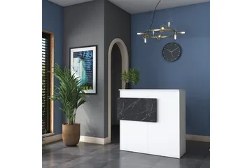 Naruto Skrivbord 110 cm - Marmor/Vit - Products - Möbler - Bord & matgrupp - Kontorsbord - Datorbord