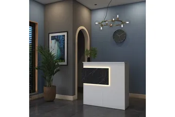 Naruto Skrivbord 110 cm - Marmor/Vit - Products - Möbler - Bord & matgrupp - Kontorsbord - Datorbord