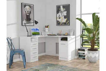 Baacwood Skrivbord 125 cm - Vit - Products - Möbler - Bord & matgrupp - Kontorsbord - Skrivbord - Hörnskrivbord