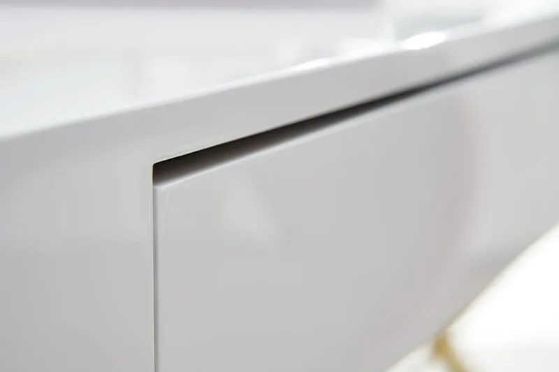 Willowdale Skrivbord 118 cm med Förvaring 2 Lådor - Vit/Guld - Products - Möbler - Bord & matgrupp - Kontorsbord - Datorbord