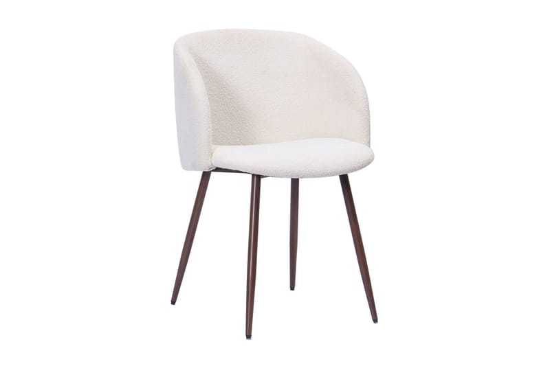 Kopparbo Matbord 180-240 cm Förlängningsbart med 4 Greya Matstolar med armstöd - Svart / Vit Bouclé / Metallben Valnöt - Products - Möbler - Bord & matgrupp - Matgrupp