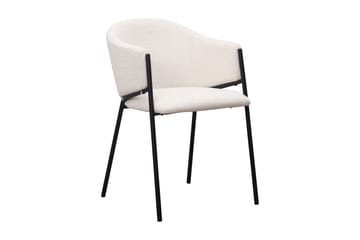 Kopparbo Matbord 180-240 cm Förlängningsbart med 6 Filip Matstolar - Svart / Vit Bouclé - Products - Möbler - Bord & matgrupp - Matgrupp