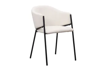 Kopparbo Matbord 200-260 cm Förlängningsbart med 6 Filip Matstolar - Svart / Vit Bouclé - Products - Möbler - Bord & matgrupp - Matgrupp