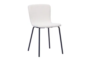 Kopparbo Matbord 200-260 cm Förlängningsbart med illäggsskiv med 8 Katy Matstolar - Vit / Vit Bouclé / Metallben Svart - Products - Möbler - Bord & matgrupp - Matgrupp