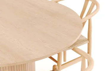 Kopparbo Matgrupp 130 cm Rund med 4 Dastoori Matstolar - Beige - Products - Möbler - Bord & matgrupp - Matgrupp