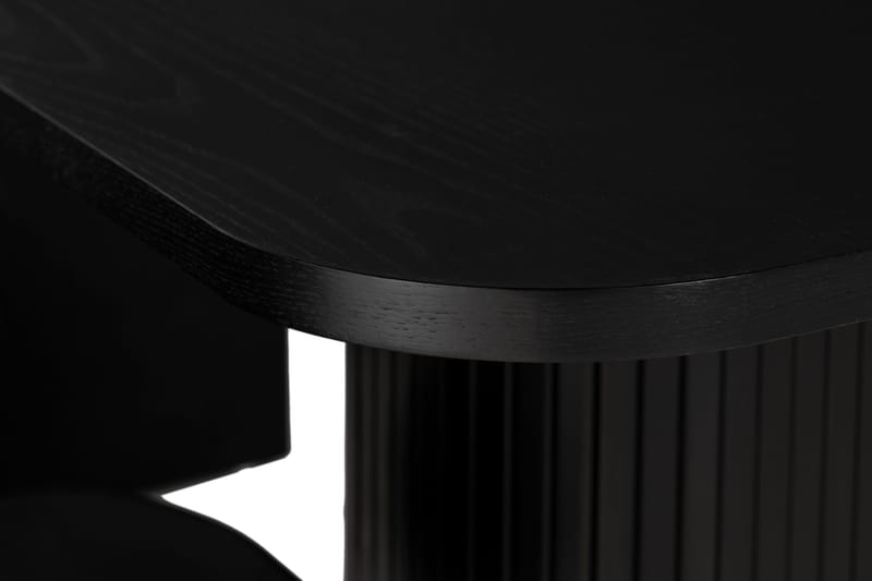 Kopparbo Matgrupp 200 cm inkl 6 Broddhult Stolar - Svart / Ribbade Ben - Products - Möbler - Bord & matgrupp - Matgrupp