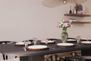 Kopparbo Matgrupp 240 cm med 8 Dastoori Matstol - 2220067-8,2229313-1 - Svart - Products - Möbler - Bord & matgrupp - Matgrupp