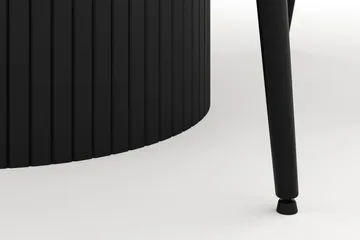 Kopparbo Rund Matgrupp 106-156cm med 6 Alsarp Matstolar - Svart - Products - Möbler - Bord & matgrupp - Matgrupp