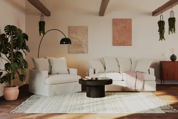 Kopparbo Soffbord 90 cm Runt Svart - Svart trä - Products - Möbler - Bord & matgrupp - Soffbord