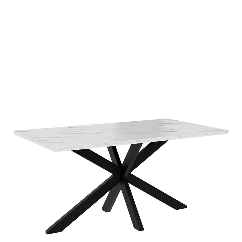 Kovrel Matbord 160 Rektangulär, Svart/Vit