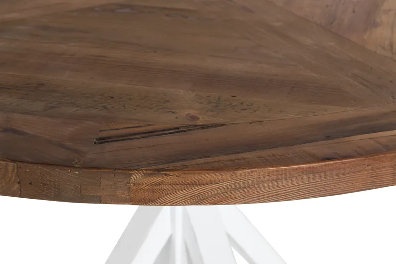 Lyon Vintage Matbord 120 cm Rund - Natur/Vit - Products - Möbler - Bord & matgrupp - Matbord & köksbord