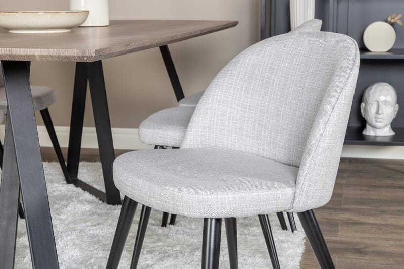 Malvina Matgrupp 180 cm Rektangulär med 6 Sedavi Stolar - Svart - Products - Möbler - Bord & matgrupp - Matgrupp