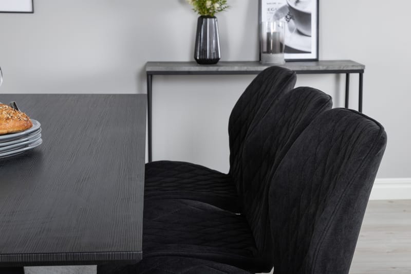 Marina Matgrupp 180 cm Rektangulär med 6 Gemma stolar - Svart - Products - Möbler - Bord & matgrupp - Matgrupp