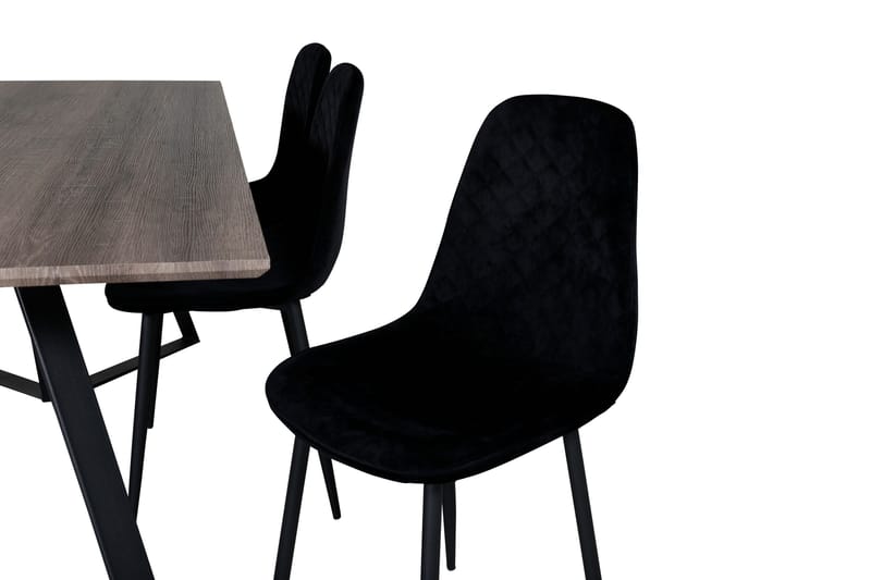 Marina Matgrupp 180 cm Rektangulär med 6 Polar stolar - Svart - Products - Möbler - Bord & matgrupp - Matgrupp