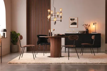 Noira Runt Litet Matbord Valnöt 120 cm - Brun / Ribbad - Products - Möbler - Bord & matgrupp - Matbord & köksbord