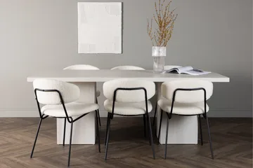 Olga Matgrupp 200 cm Rektangulär med 6 Chico Stolar - Vit - Products - Möbler - Bord & matgrupp - Matgrupp