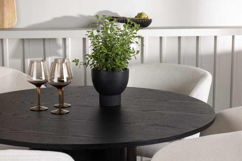 Olivia Matgrupp 110 cm Rund med 4 Day Stolar - Svart - Products - Möbler - Bord & matgrupp - Matgrupp