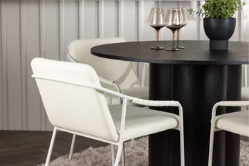 Olivia Matgrupp 110 cm Rund med 4 Tvist Stolar - Beige - Products - Möbler - Bord & matgrupp - Matgrupp