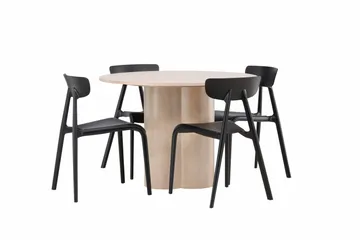 Olivia Matgrupp 110 cm Rund med 4 Ursholmen stolar - Whitewash - Products - Möbler - Bord & matgrupp - Matgrupp