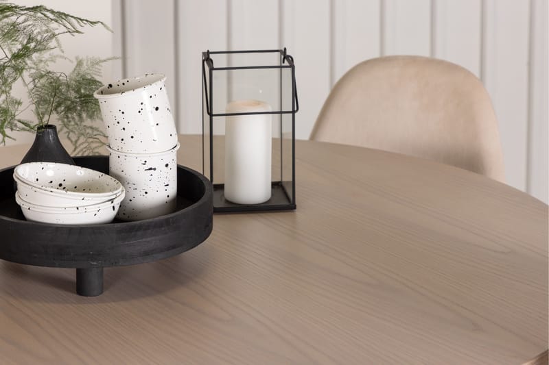 Olivia Matgrupp 110 cm Rund med 4 Polar stolar - Whitewash - Products - Möbler - Bord & matgrupp - Matgrupp