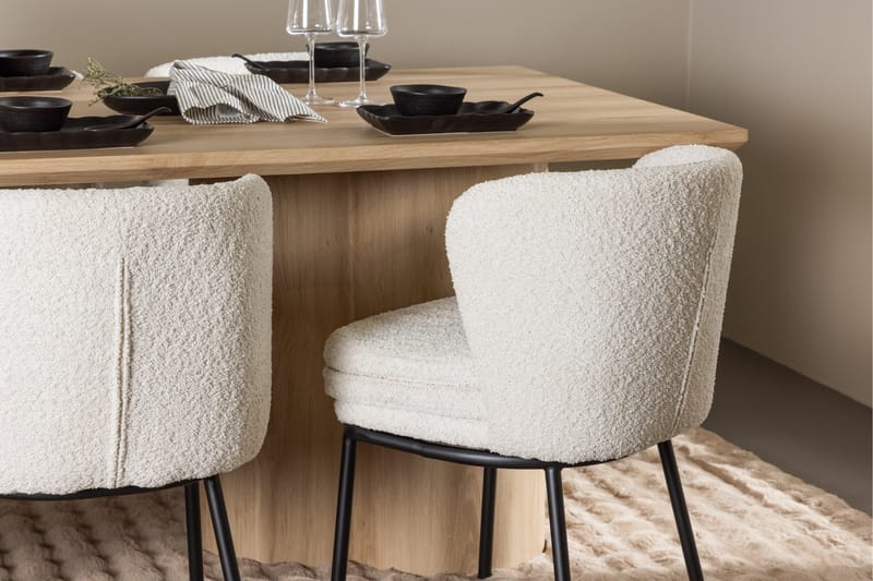 Olivia Matgrupp 210 cm Rektangulär med 6 Agnes stolar - Whitewash/Vit - Products - Möbler - Bord & matgrupp - Matgrupp