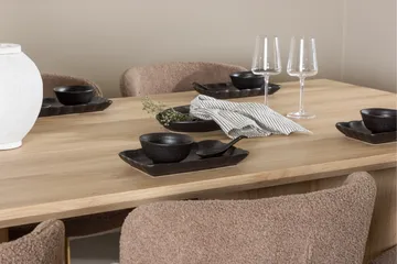 Olivia Matgrupp 210 cm Rektangulär med 6 Modesto stolar - Whitewash/Brun - Products - Möbler - Bord & matgrupp - Matgrupp