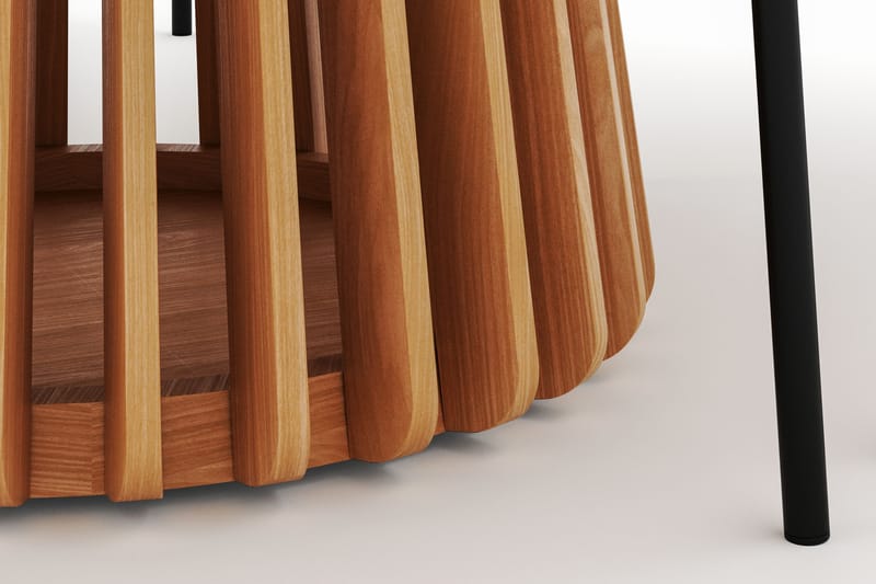 Peyra Matbord 120 cm Rund med 4 Gemmiano Stolar - Natur - Products - Möbler - Bord & matgrupp - Matgrupp