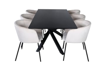 Piazza Matgrupp 180 cm Rektangulär med 6 Berit stolar - Beige - Products - Möbler - Bord & matgrupp - Matgrupp