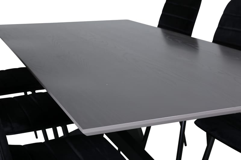 Piazza Matgrupp 180 cm Rektangulär med 6 Windu stolar - Svart - Products - Möbler - Bord & matgrupp - Matgrupp