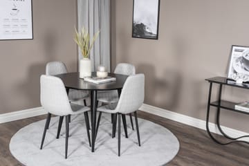 Plaza Matgrupp 100 cm Rund med 4 Polar stolar - Svart - Products - Möbler - Bord & matgrupp - Matgrupp