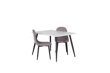 Polar Matgrupp 80 cm Rektangulär med 2 Polar stolar - Svart - Products - Möbler - Bord & matgrupp - Matgrupp