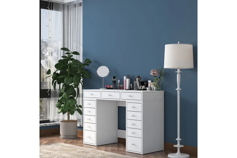 Ramender Sminkbord 120 cm - Vit - Products - Möbler - Bord & matgrupp - Sminkbord & toalettbord