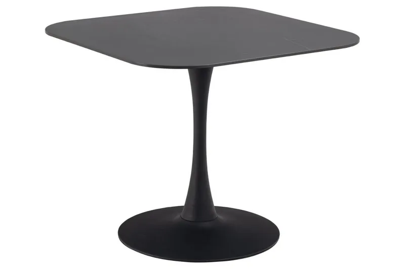 Salm Matbord 90 cm Kvadratisk, Svart