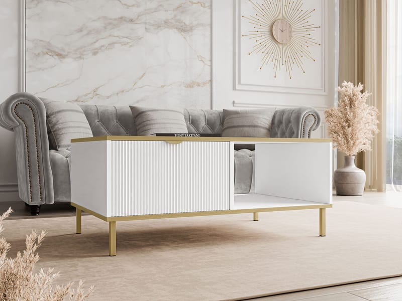 Salmor Soffbord 100 cm - Vit - Products - Möbler - Bord & matgrupp - Soffbord