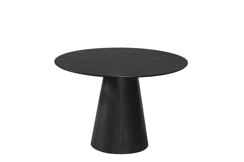 Siena Litet Matbord Runt 110cm Fanér, Svart