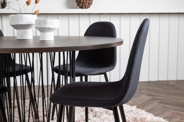 Stone Matgrupp 120 cm Rund med 4 Polar stolar - Svart - Products - Möbler - Bord & matgrupp - Matgrupp