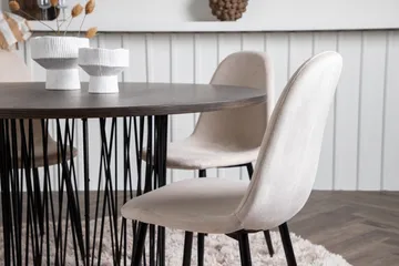 Stone Matgrupp 120 cm Rund med 4 Polar stolar - Beige - Products - Möbler - Bord & matgrupp - Matgrupp