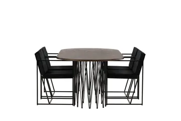Stone Matgrupp 220 cm Oval med 4 Richmond stolar - Svart - Products - Möbler - Bord & matgrupp - Matgrupp