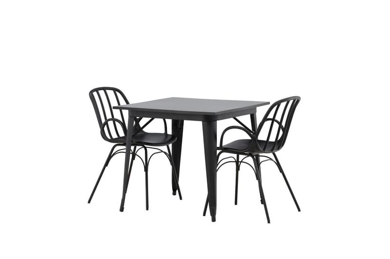Tempe Matgrupp 80 cm Rektangulär med 2 Dyrön stolar - Svart - Products - Möbler - Bord & matgrupp - Matgrupp