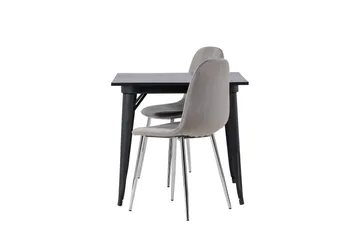 Tempe Matgrupp 80 cm Rektangulär med 2 Eva stolar - Svart - Products - Möbler - Bord & matgrupp - Matgrupp