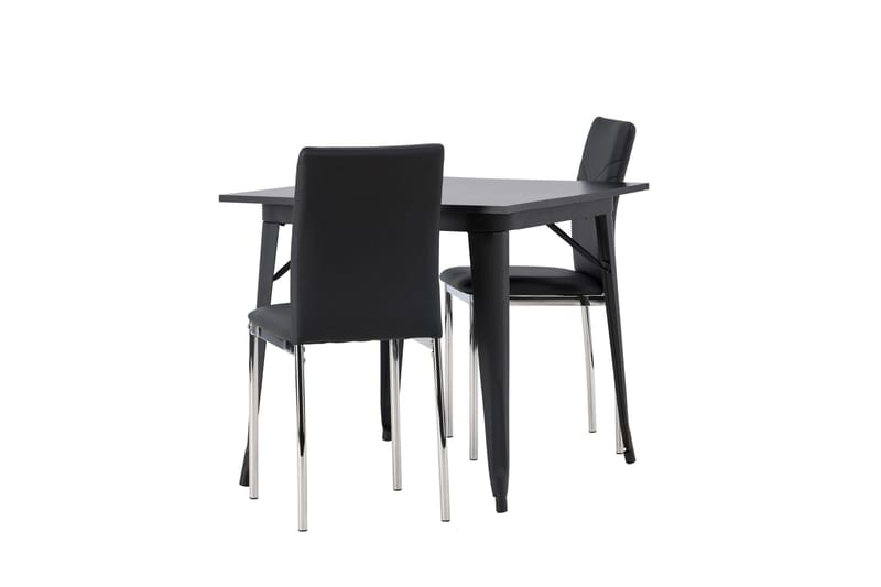 Tempe Matgrupp 80 cm Rektangulär med 2 Lily stolar - Svart - Products - Möbler - Bord & matgrupp - Matgrupp