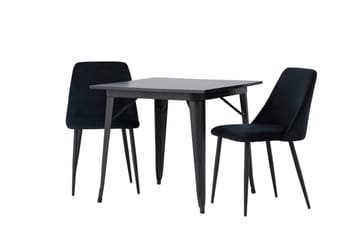 Tempe Matgrupp 80 cm Rektangulär med 2 Night stolar - Svart - Products - Möbler - Bord & matgrupp - Matgrupp