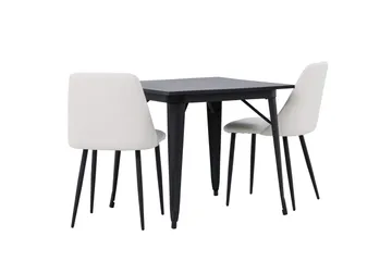 Tempe Matgrupp 80 cm Rektangulär med 2 Night stolar - Svart - Products - Möbler - Bord & matgrupp - Matgrupp