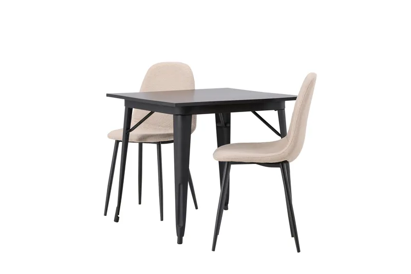 Tempe Matgrupp 80 cm Rektangulär med 2 Polar stolar - Beige - Products - Möbler - Bord & matgrupp - Matgrupp